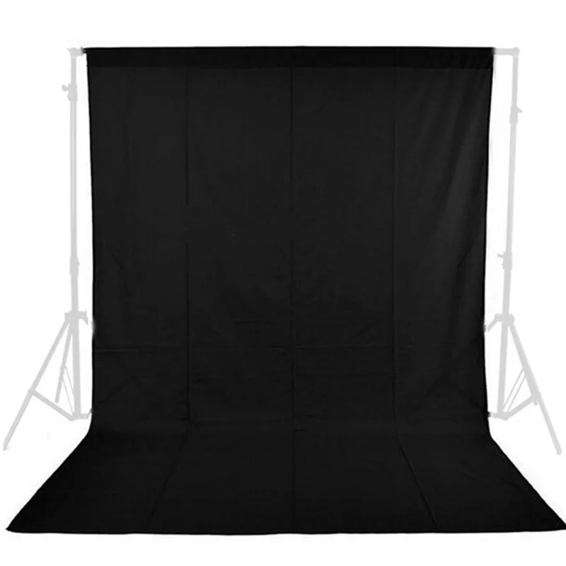 Однотонные муслиновые фоны высокого качества для фотосъемки черного цвета 1 8 м x 2