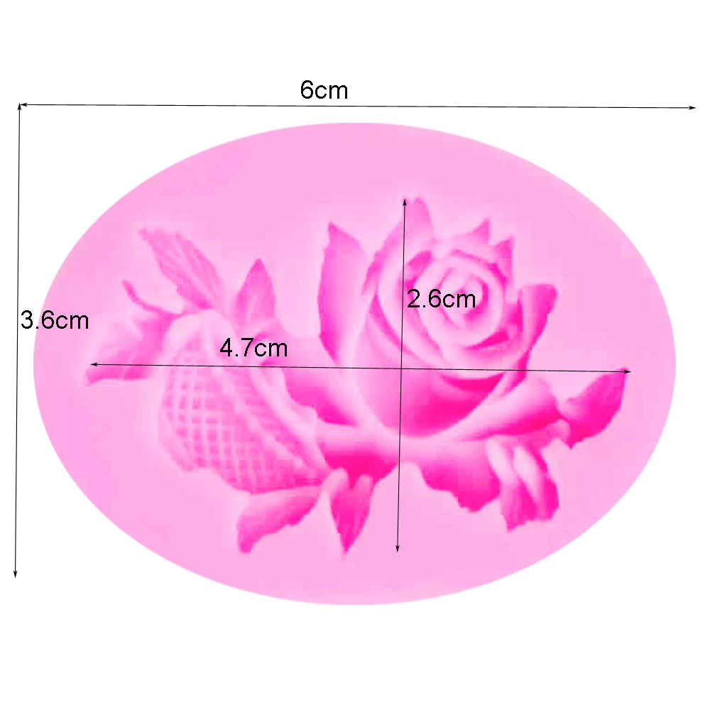 Epoxy UV Resin M752 Hot Rose Leaf Silicone Mold Fondant Cake Decorating Chocolate Candy Decoration random color | Дом и сад