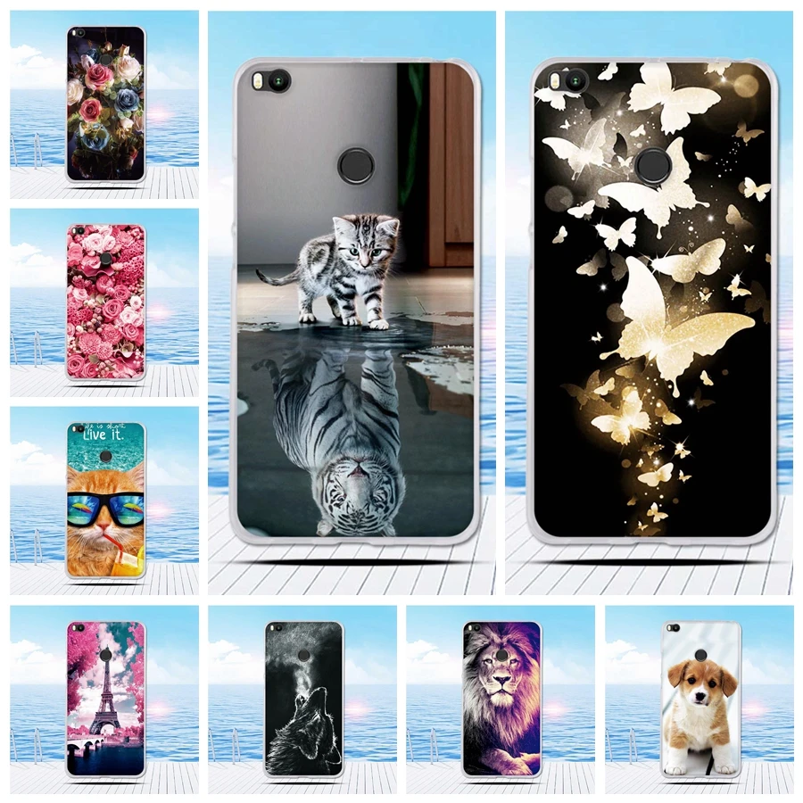 Cover For Xiaomi Mi Max2 Case Soft Silicone TPU Fundas Coque Max 2 Phone Cases Cute Cats Bags Shell Capa | Мобильные телефоны и