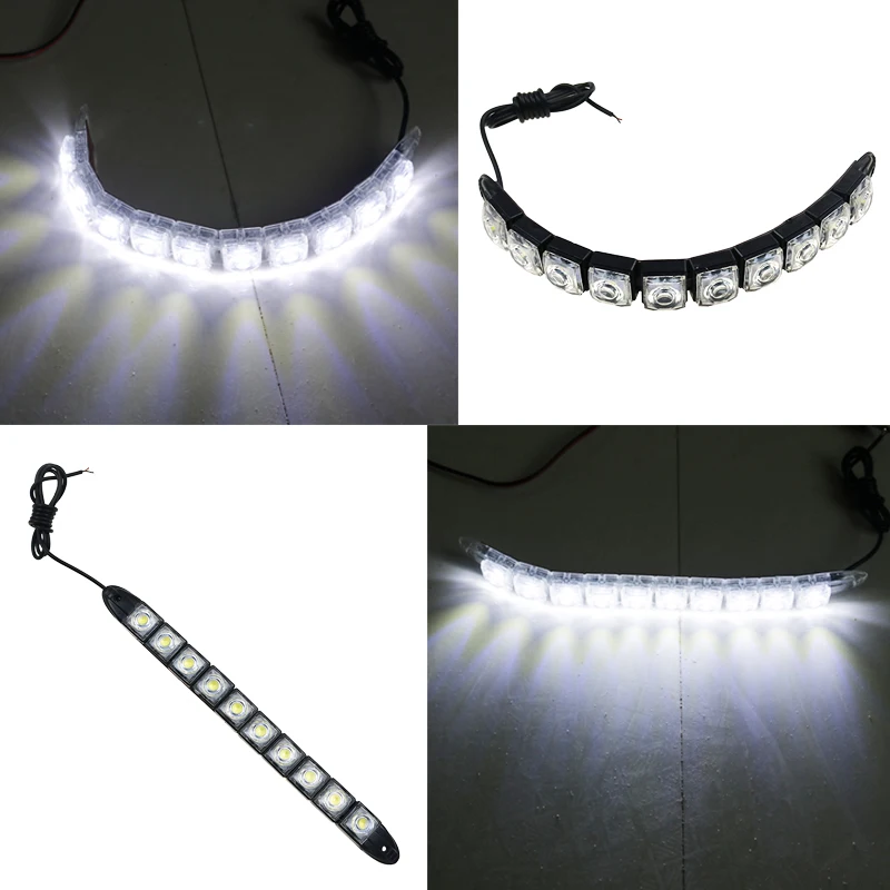 1 шт. DRL Дневной ходовой светильник 6LED белый водонепроницаемый гибкий