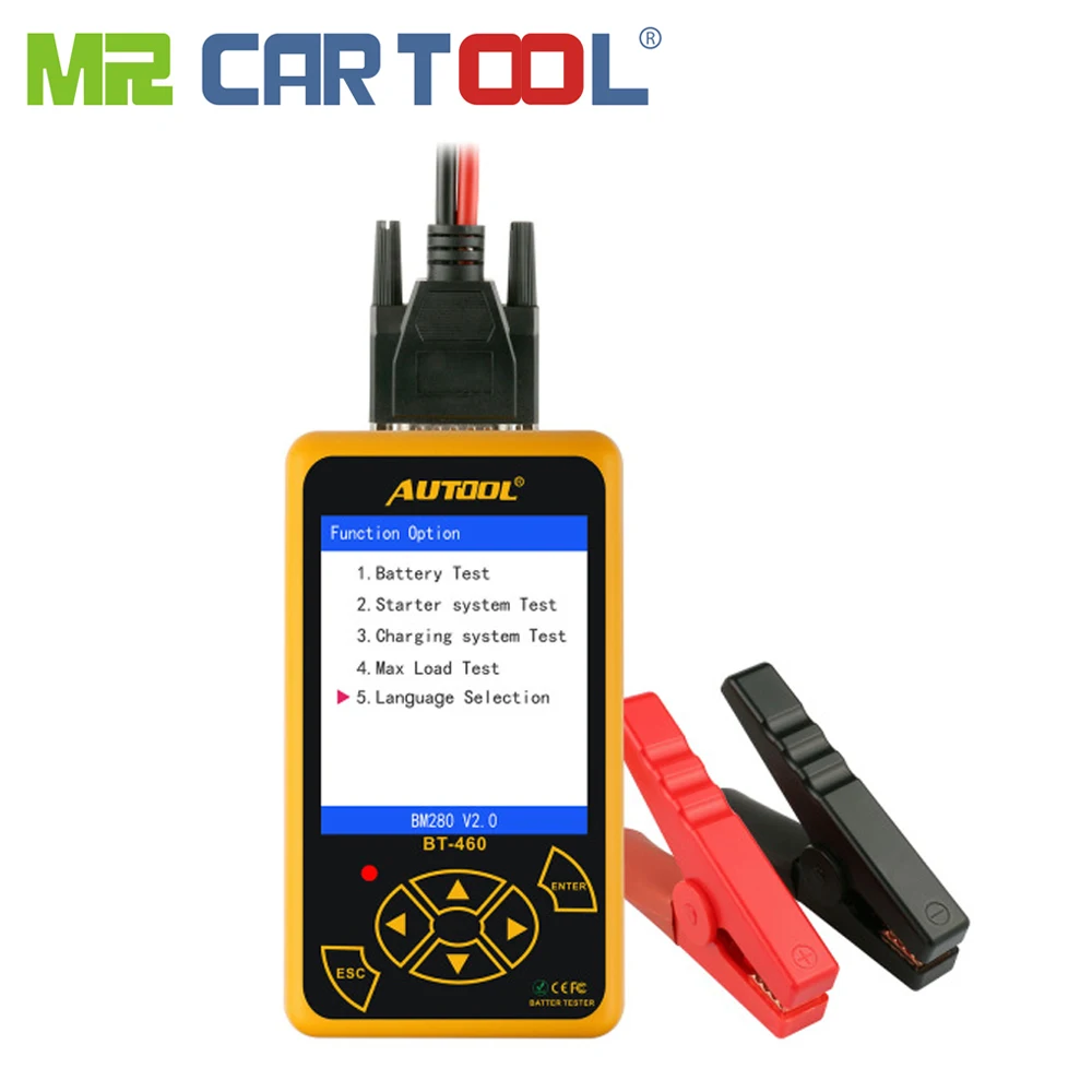 Mr Cartool BT460 автомобиля Батарея Тестер 12/24 V анализатор клеток средство диагностики