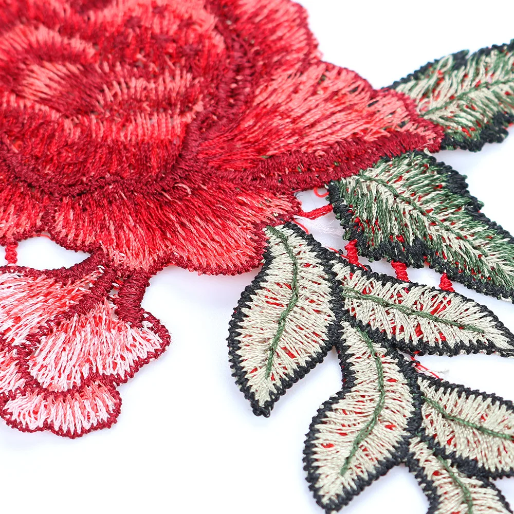 2 шт./компл. Цветок Розы Цветочный Воротник пришить на патч Милая Аппликация