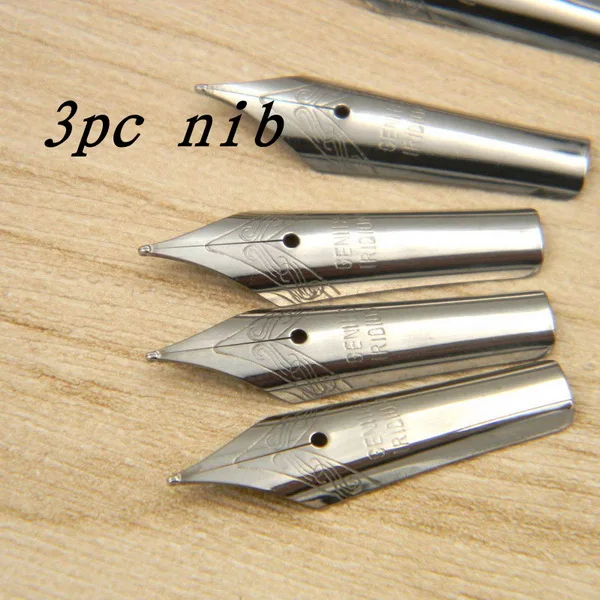 3pc nib Baoer 507 Золотой Xubeihong "восемь лошадей" подарок Средний Перьевая ручка - Цвет: 3pc nib
