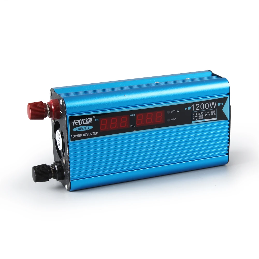 peak power 1200W solar power inverter 12V 24V 220V 230V inveter modified sine wave with latest P-1/2/3/4/5 fault code display