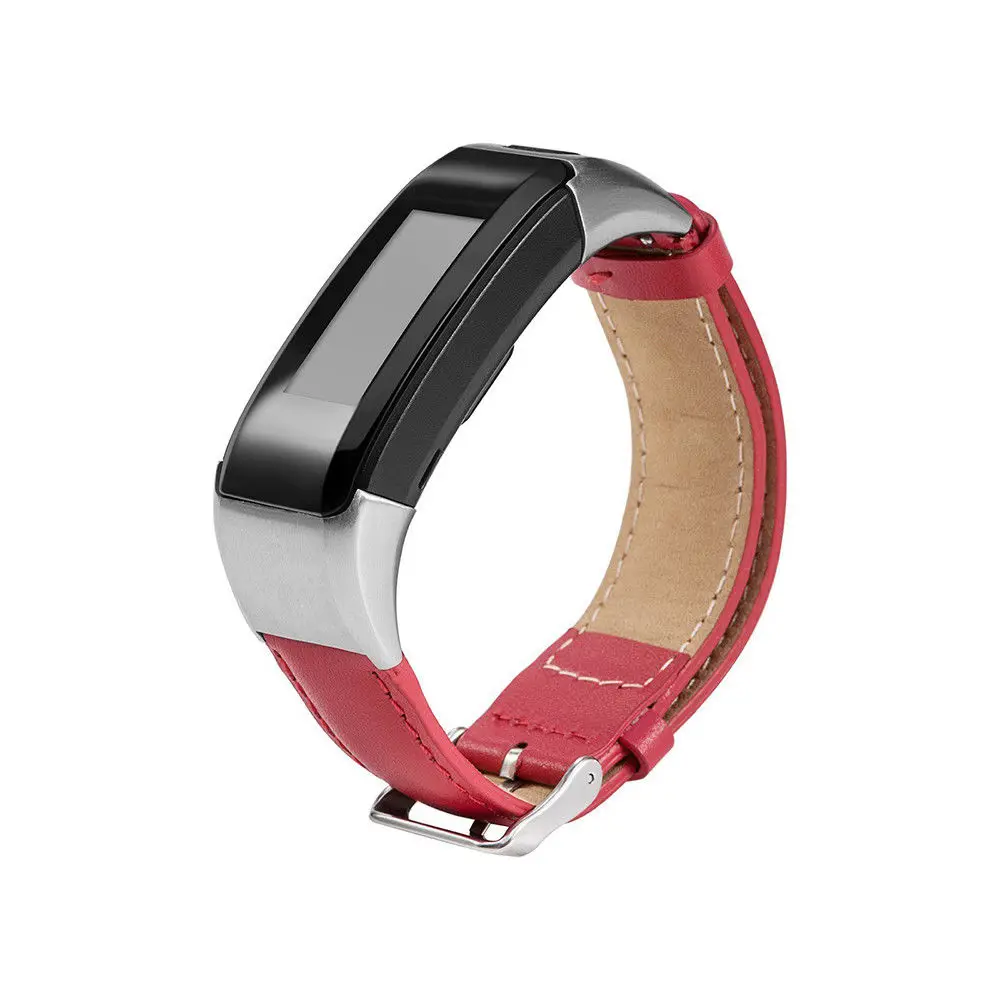 Простой кожаный ремешок для часов Garmin Vivosmart HR Approach X10 X40 5 цветов браслет