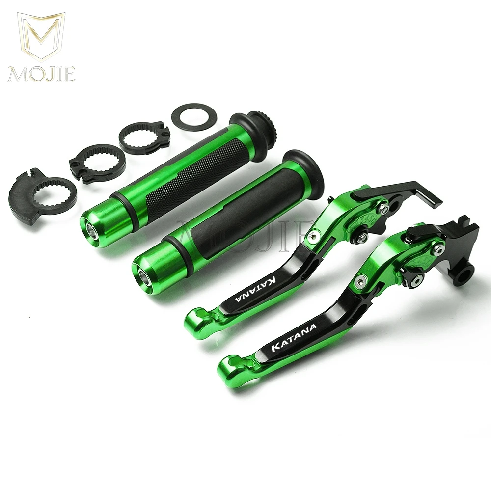 Black Green Мотоцикл с ЧПУ Регулируемые сцепные рычаги руль штыри для Suzuki Katana GSX1100F GSX 1100 GSX1100 F 1991-1993 1992 - Цвет: Black Green