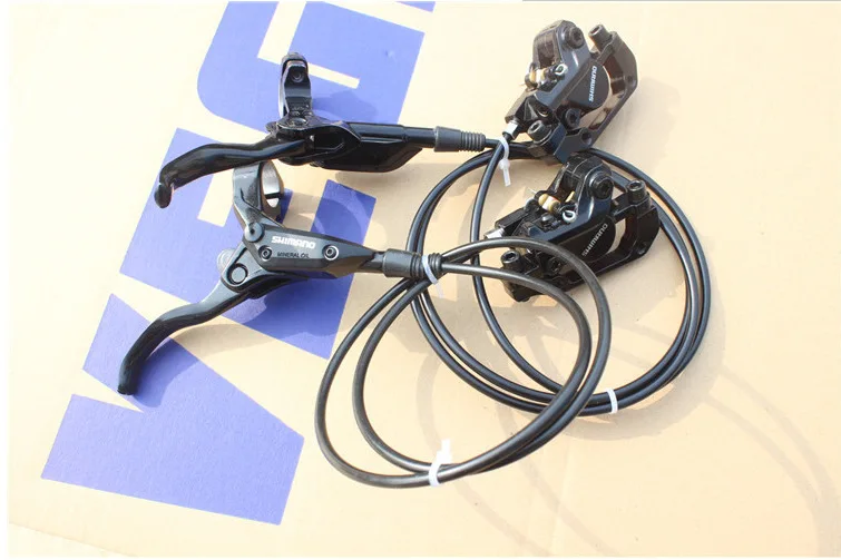 Гидравлический тормоз Shimano BR M395 BL M396 передняя 85 см и задняя 130 черный