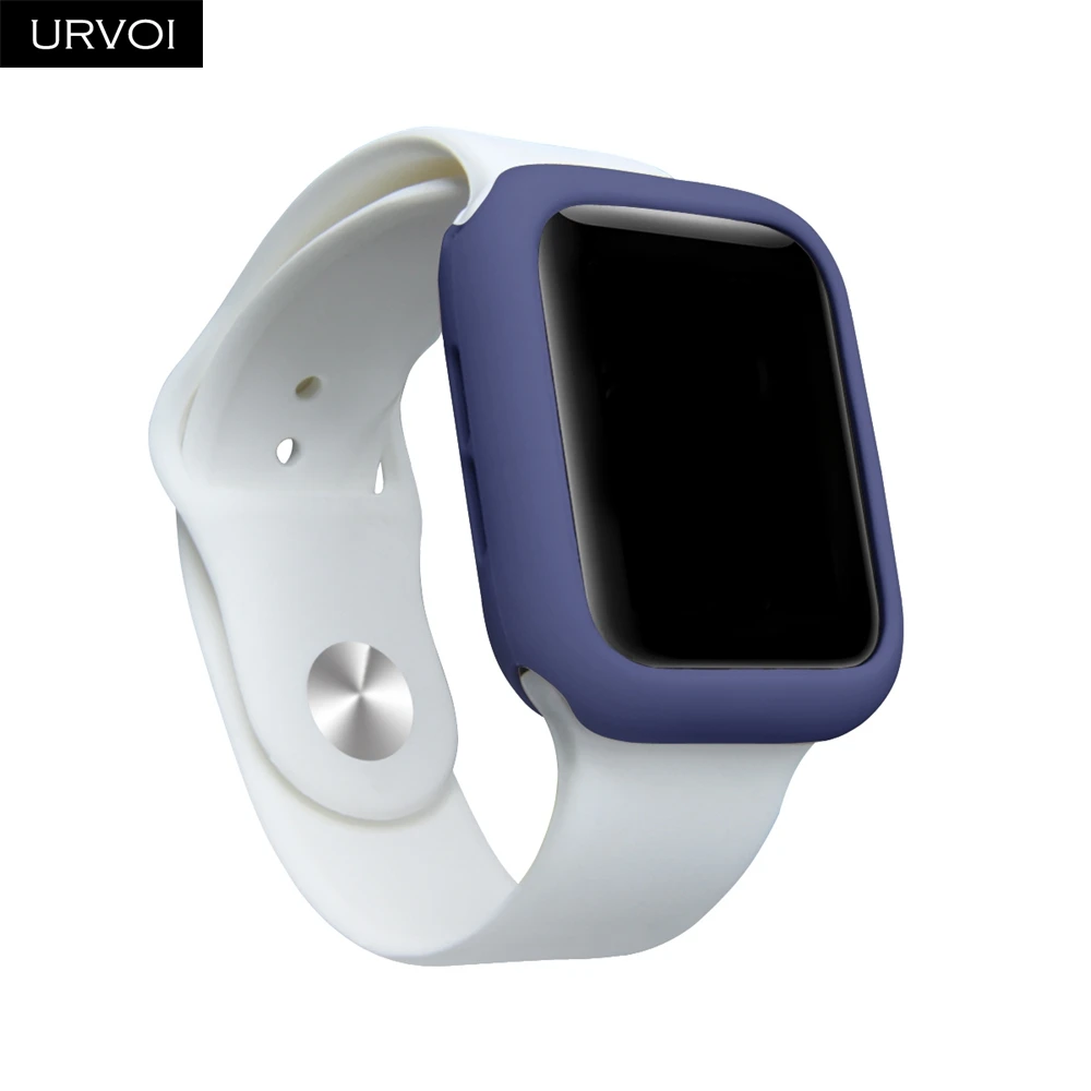 URVOI бампер для apple watch series 5 4 3 2 чехол для iwatch ТПУ карамельного цвета чехол тонкий защитный ультратонкий ремешок 40 мм 44 мм