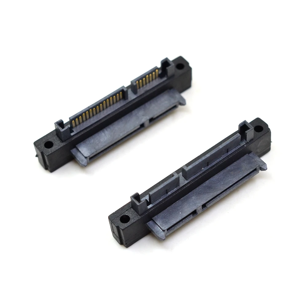 

Угловой переходник для жесткого диска, переходник с SATA 22Pin 7 + 15pin папа на SATA 22Pin мама, угловой разъем 90 градусов вверх/вниз