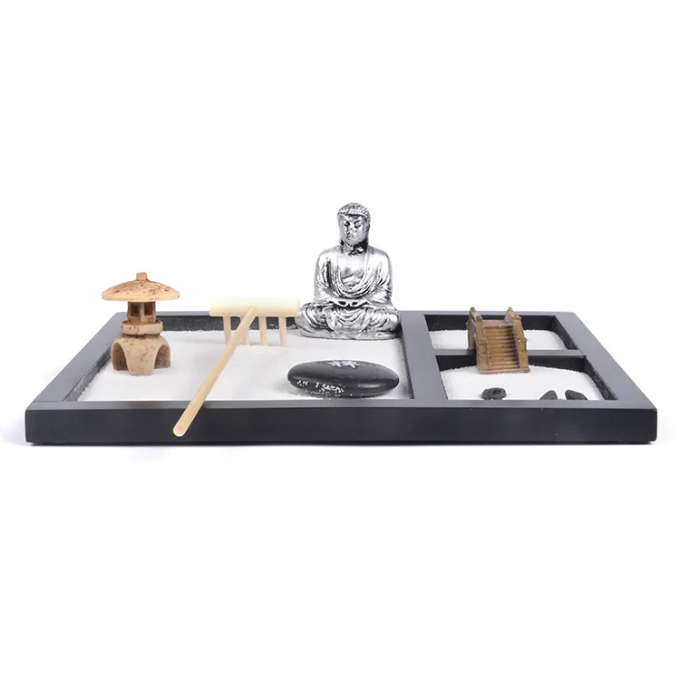 FengShui Тщательно продуманная статуя Будды Зена сад Песочная медитация покой