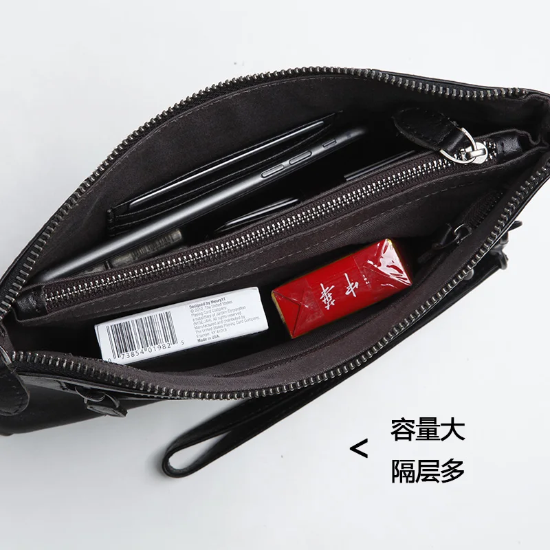 LANSPACE leather men wallets Brand functional bags fashion handbag |