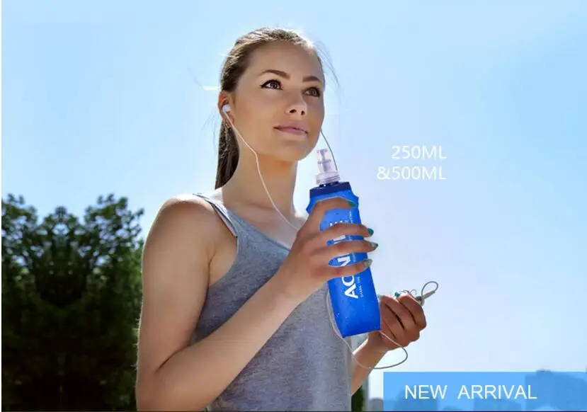 Складная Силиконовая бутылка для воды AONIJIE 1 шт. путешествий спорта бега