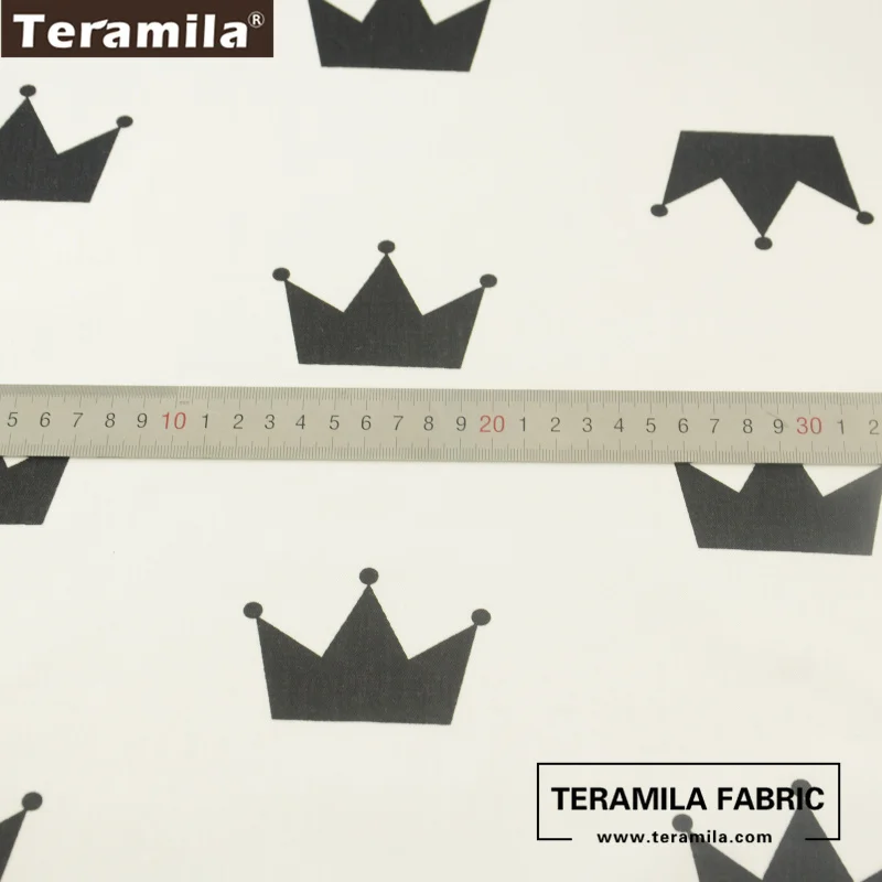 Печатная корона дизайн 100% хлопок ткань Tecido швейная Ремесленная Teramila украшение с