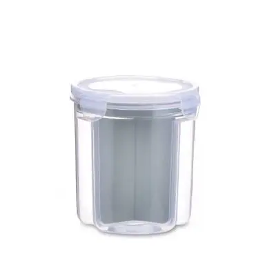 Кухня печать Jar пластиковый влагозащитный герметичный контейнер сухой Товары коробка контейнеры Кухня Многофункциональный вращающийся Еда ящик для хранения - Цвет: S size green