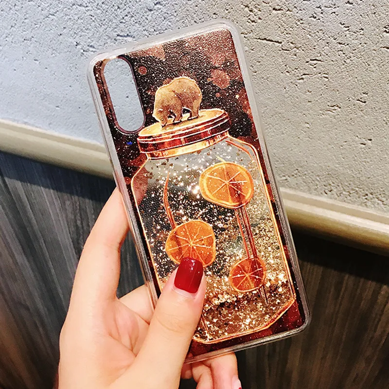 Чехол Kelibo с зыбучим песком для iPhone X 7 8 чехол телефона медведем 6 6s Plus XR XS Max