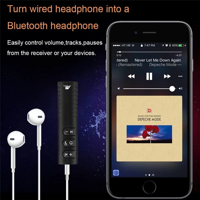 Мини 3 5 мм Jack Bluetooth наушники Динамик приемник передатчика для дома автомобиля с