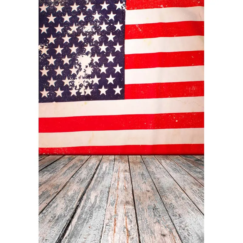 

5x7ft US Flag Hard Wood Floor Seamless Washable One Piece No Wrinkle Banner Photo Studio Background Backdrop Polyester Fabric