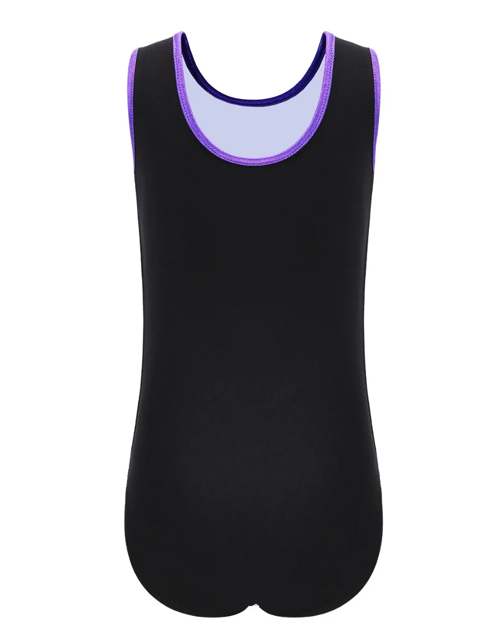 BAOHULU Black& Purple Stripe Toddler Girls Ballet Dress Athletic Dance Leotards Dress Ballet Gymnastics Leotards Kids Dace Wear