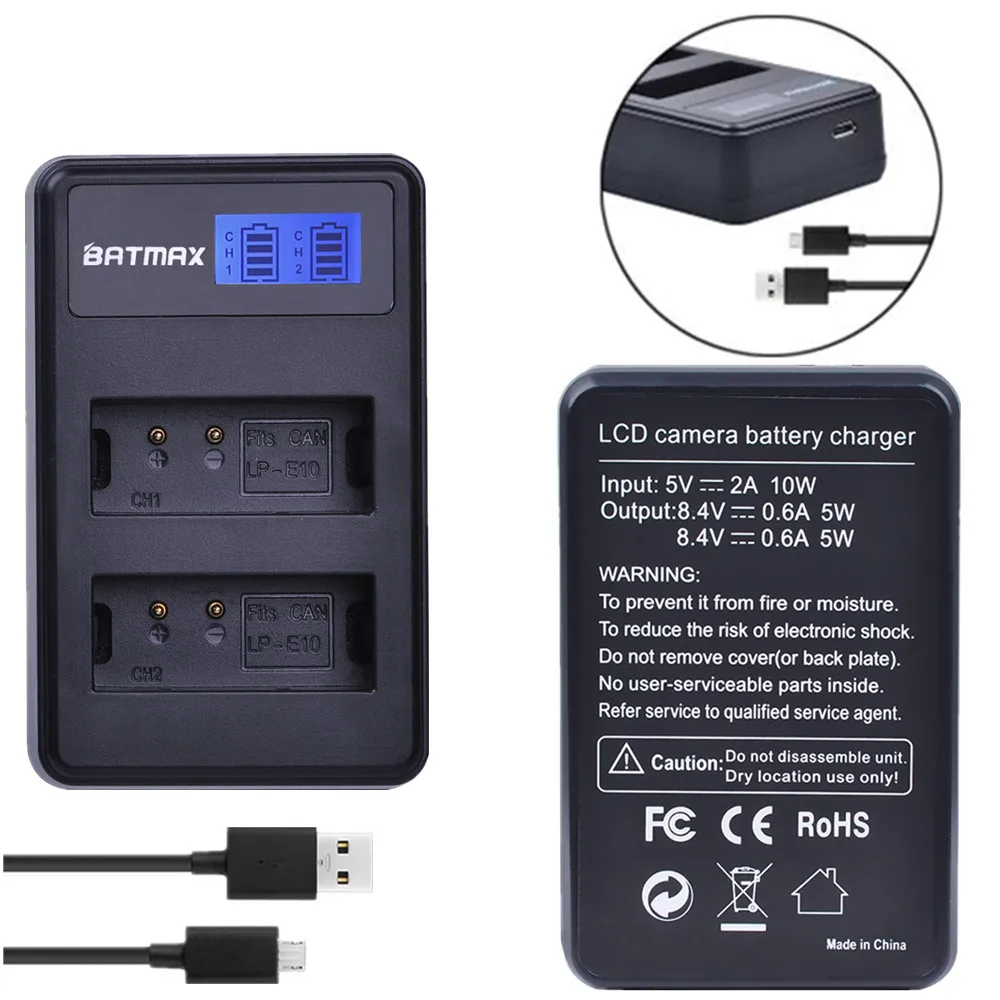 LP-E10 LP 10 E10 LCD Display USB Charger for Canon EOS 1100D 1200D Rebel T3 Kiss X50 LC-E10 LC-E10C | Электроника