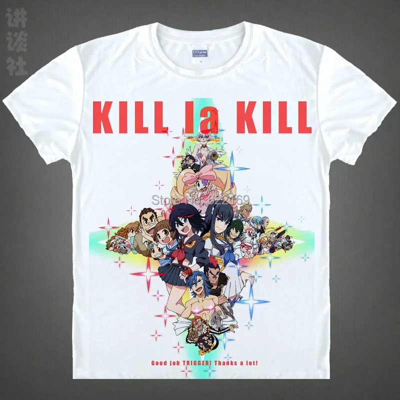 Японская аниме футболка Kill la Ryuko Matoi Goku Униформа хлопковая рубашка костюмы для