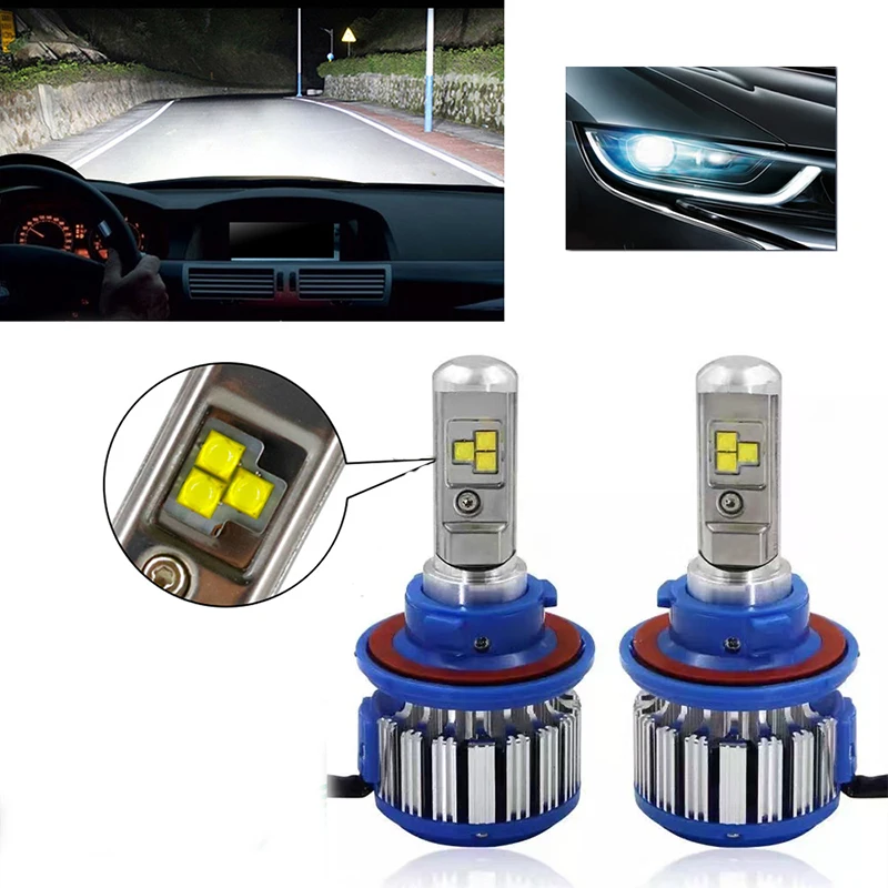 Автомобильные светодиодные лампы h7 Plug &amp Play T1 turbo 12v h4 фары H1 H3 H8 H11 9004 9005 9006 DRL