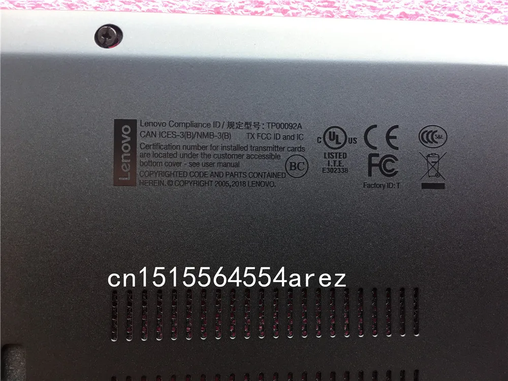 Новый оригинальный ноутбук Lenovo ThinkPad T480s Базовая крышка/Нижняя крышка корпуса 01LV696