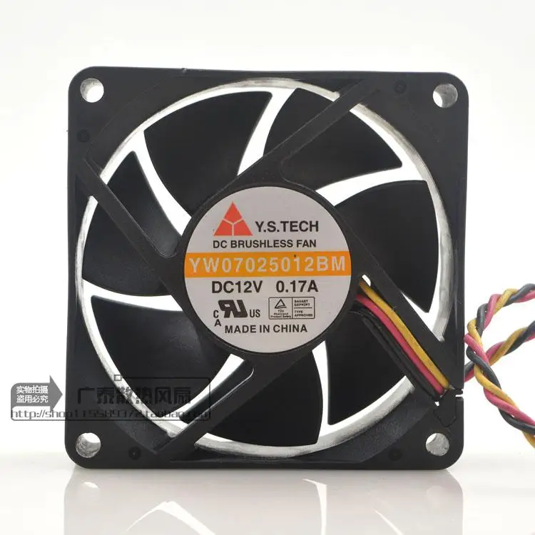 Вентилятор охлаждения сервера Y.S TECH YW07025012BM DC 12 В 0.17A 70x70x25 мм|Кулеры и системы