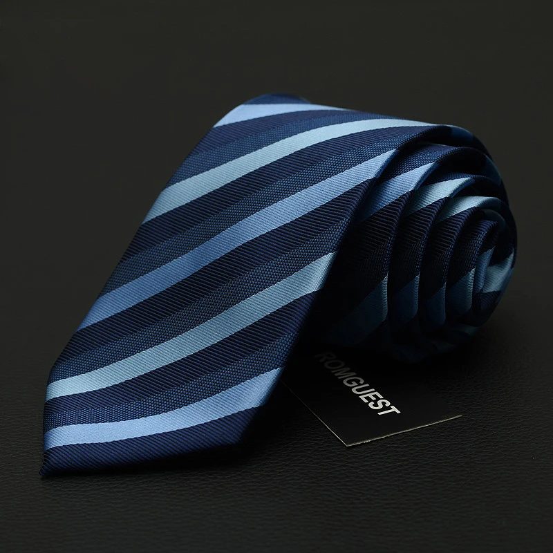 Мужские галстуки в синюю полоску 7 см|corbatas gravata|blue striped tiestriped tie |