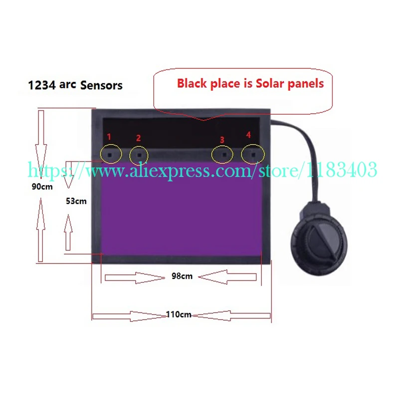 

Welding Mask 4 Arc Sensor Screen 90cmx110cm Solar Energy Screen Tig Welding Caps Mig Welding Hood Mag Helmet Screen New 2020