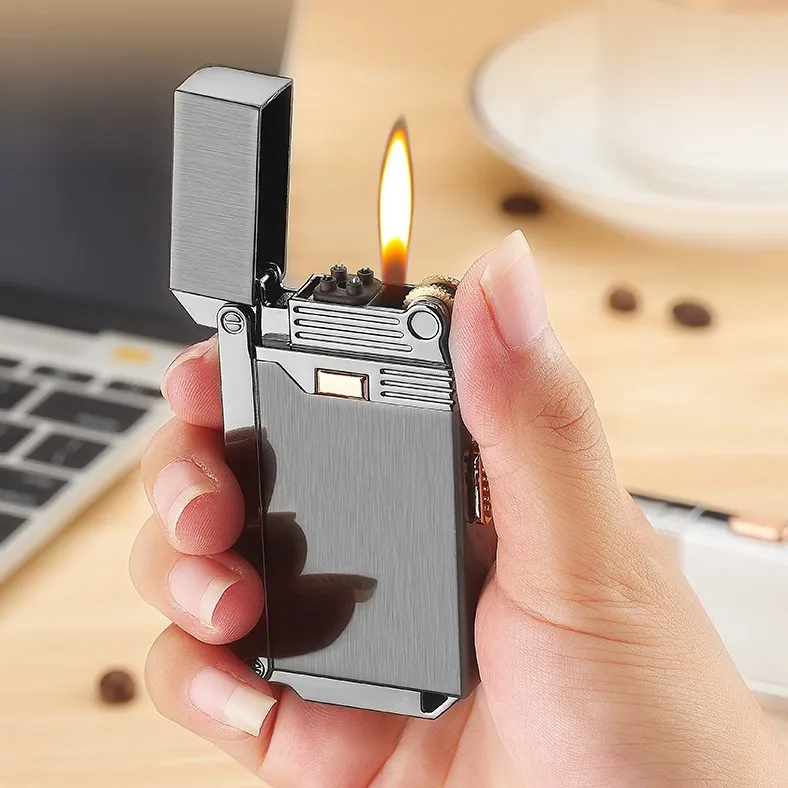 Дизайн 2 в 1 газовая зажигалка USB дуговая плазменная зажигалка электрическая перезаряжаемая Зажигалка многофункциональные Креативные мужские подарки