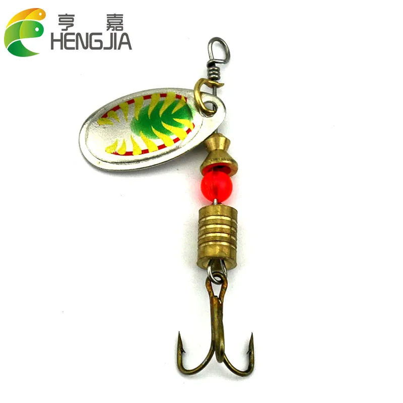 Hengjia 5.7 см 3.8 г металла Троллинг Spinnerbaits блесток ложки прикормы Щука Карп окунь