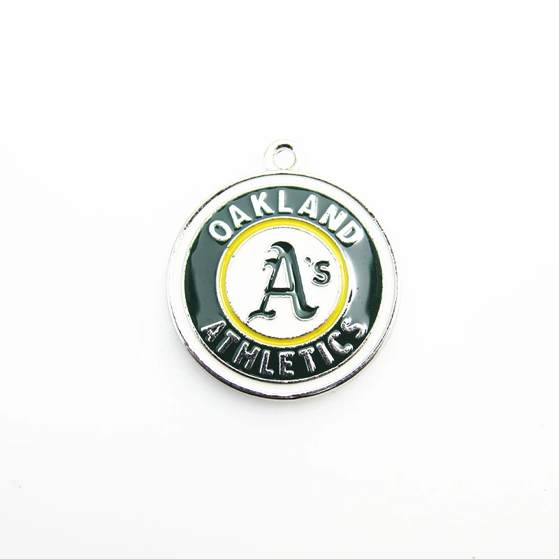 10 шт./лот Новая мода Бейсбол спортивная подвеска MLB Окленд Логотип Мотаться