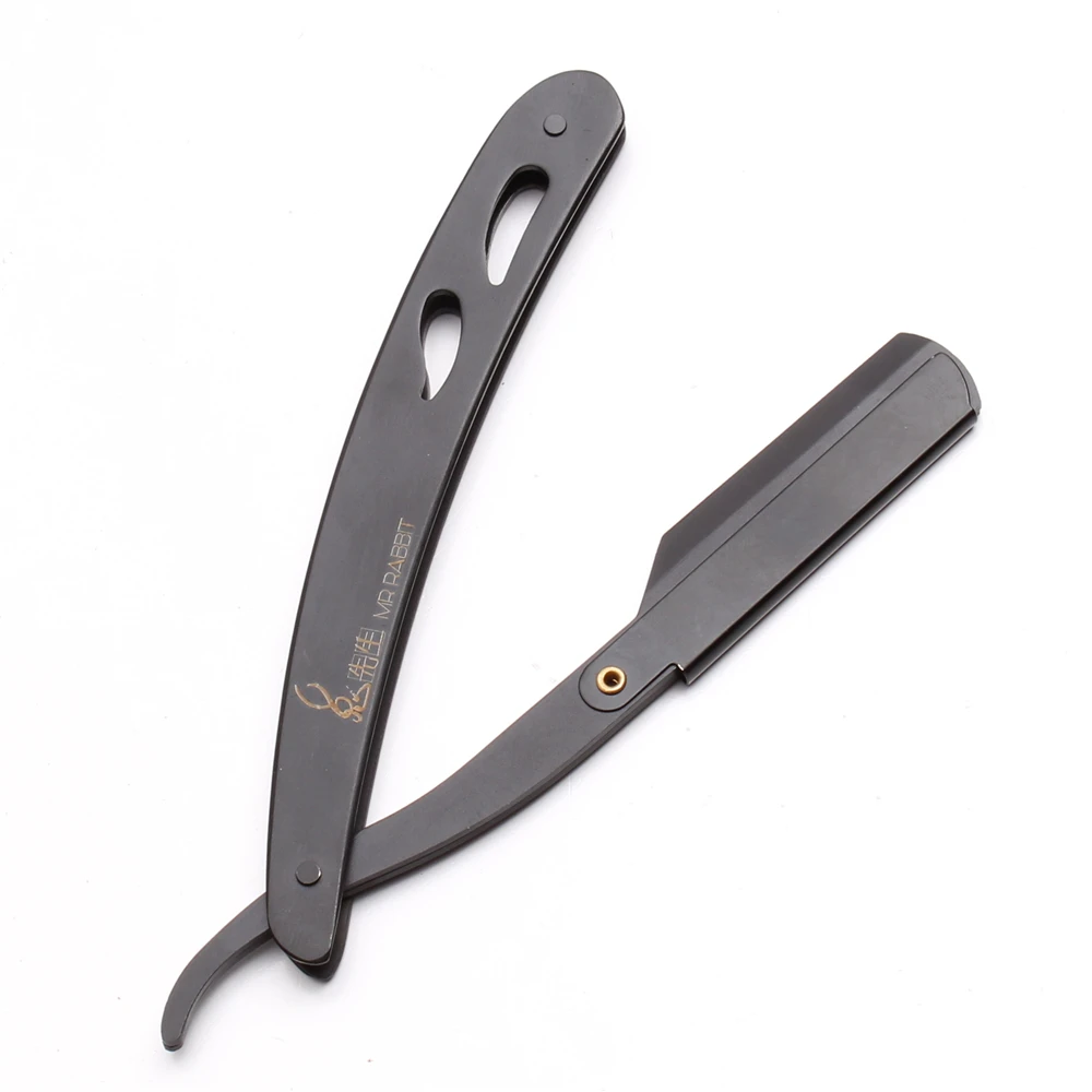 Мужской стальной складной бритвенный нож Mr Rabbit с прямыми краями 14 х2 см