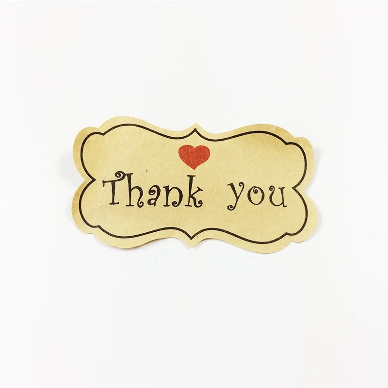 80 Pcs/lot Vintage Thank You With Red Heart Sealing Paste DIY Gift Wrap Decorative Stickers Wedding Packaging Label Party|stickers cute|stickers