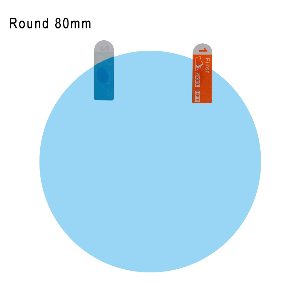 Round 80mm 1 пара Автомобильная анти-водная туманная пленка анти-туман непромокаемая гидрофобная зеркальная защитная пленка заднего вида - Цвет: Round 80mm