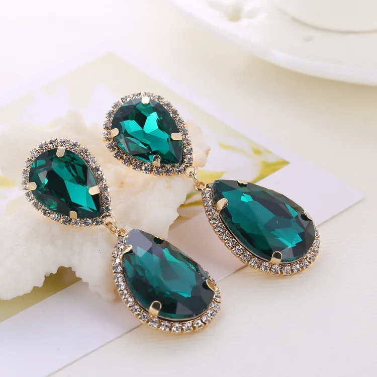 Fashion Earring Temperament Rhinestone Crystal Earrings All-match Zircon Fresh Water 171104-4 | Украшения и аксессуары
