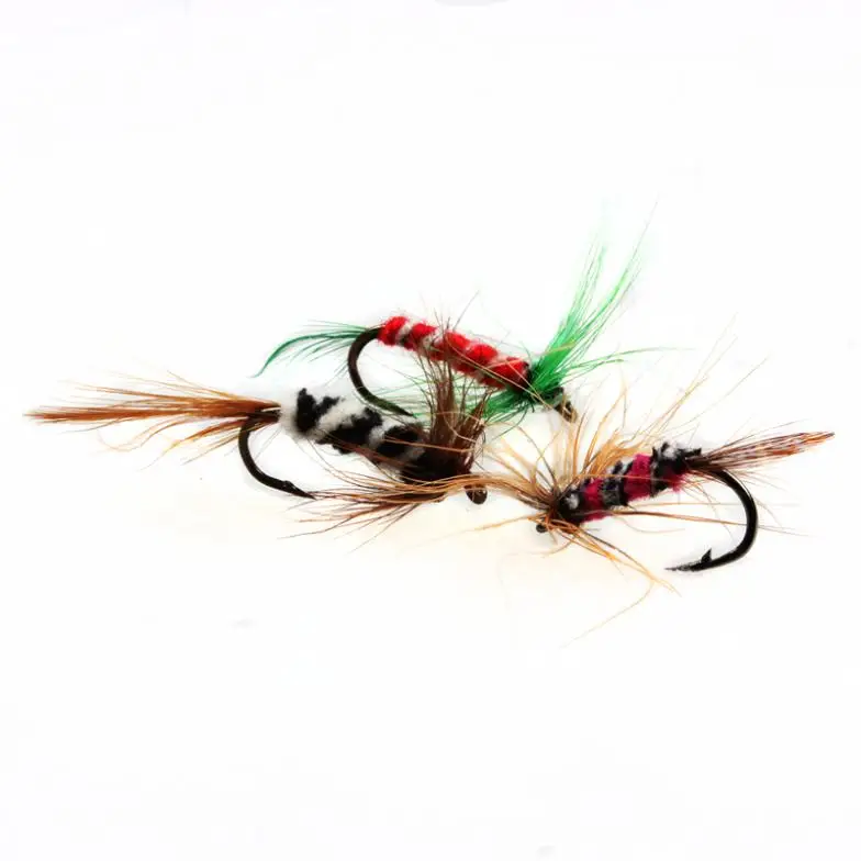 Высочайшее Качество Сухой Золы Приманки/Крючки 96 шт. Баттерфляй Стиль Одинарный