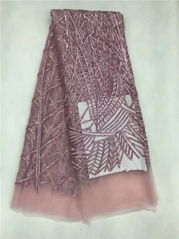 Кружевная ткань в нигерийском стиле с блестками материал платья серебристая