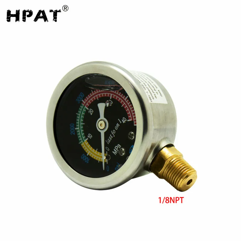 SPUNKY черный 1/8NPT PCP Пейнтбол вертикальный манометр для заполняющей станции 40Mpa/6000psi