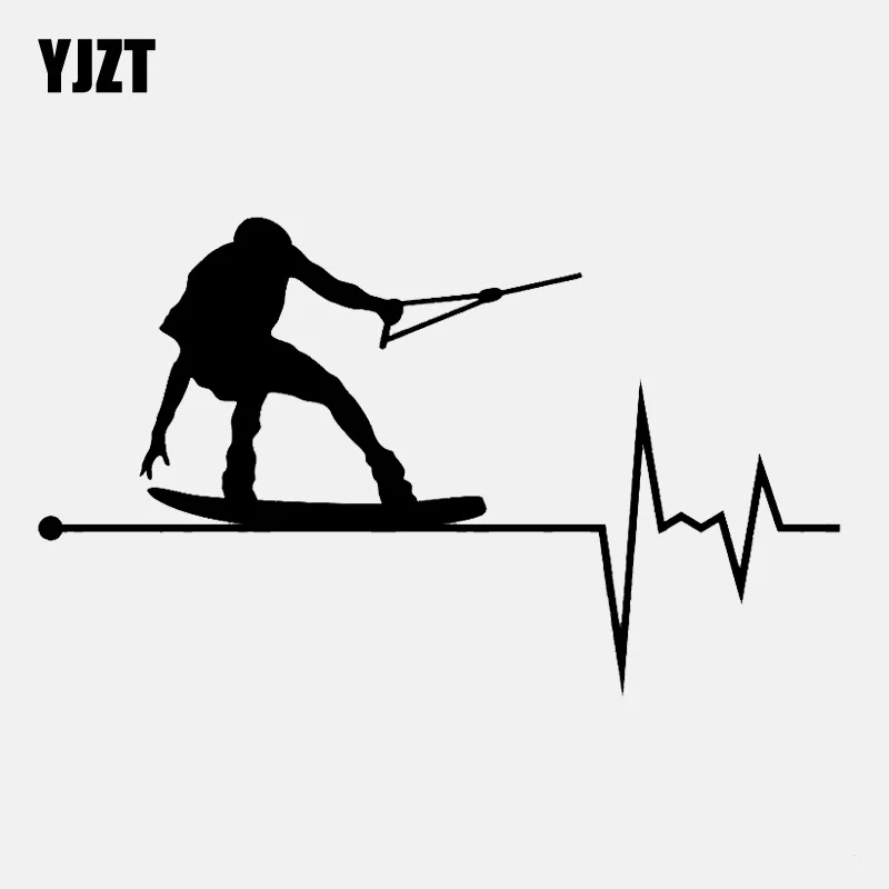 YJZT 14 5 см * 8 6 вакетная доска в моем пульсе виниловая черная/Серебристая Наклейка