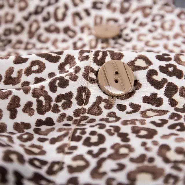 Leopard постельных принадлежностей из египетского хлопка пододеяльник кровати лист
