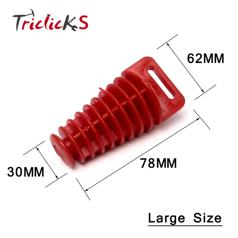 Triclicks Мотоцикл Dirt Bike ATV 4 тактный глушитель выхлопной трубы глушитель заглушка для мытья автомобиля 5 цветов 42x27 мм - Цвет: L Red