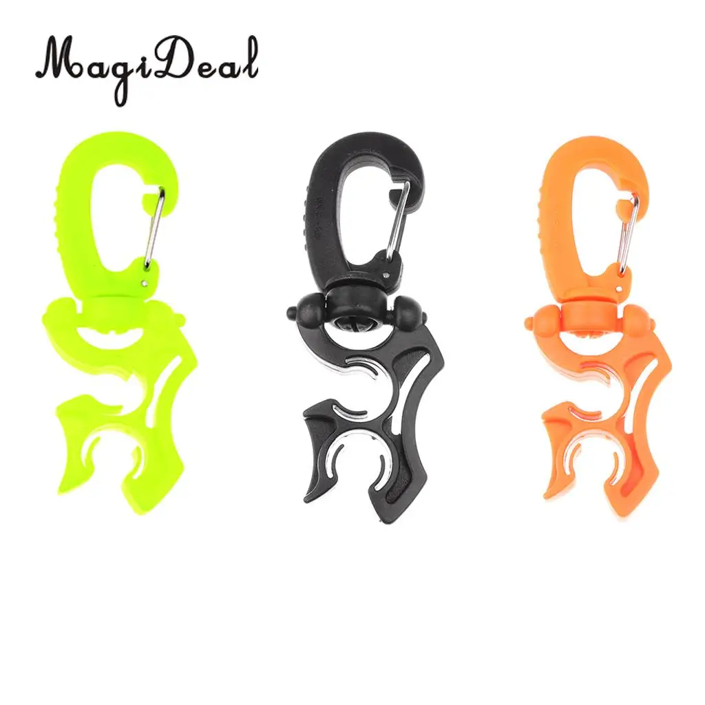 MagiDeal Outdoor 1 шт. силиконовый двойной держатель для шланга BCD с вращением и складками