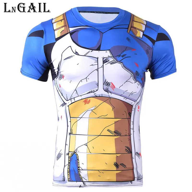 2017 Ball Z Men cosplay 3D Dragon T Shirt Vegeta Goku Summer Style Jersey Tops Fashion Clothing Tees big size 4XL | Мужская одежда