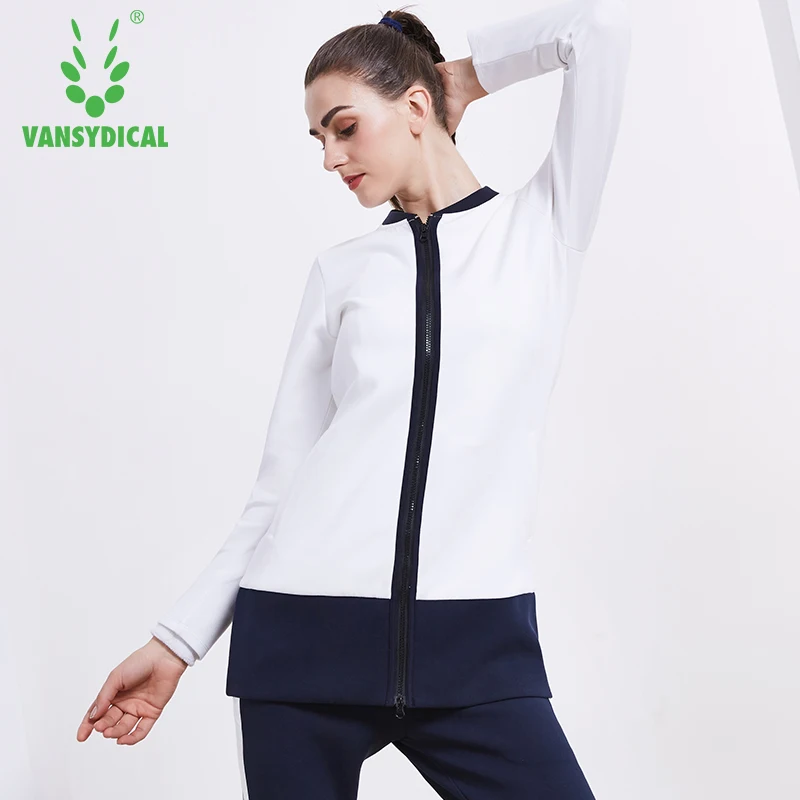 Женская спортивная куртка Vansydical дышащая на молнии для занятий спортом осень и