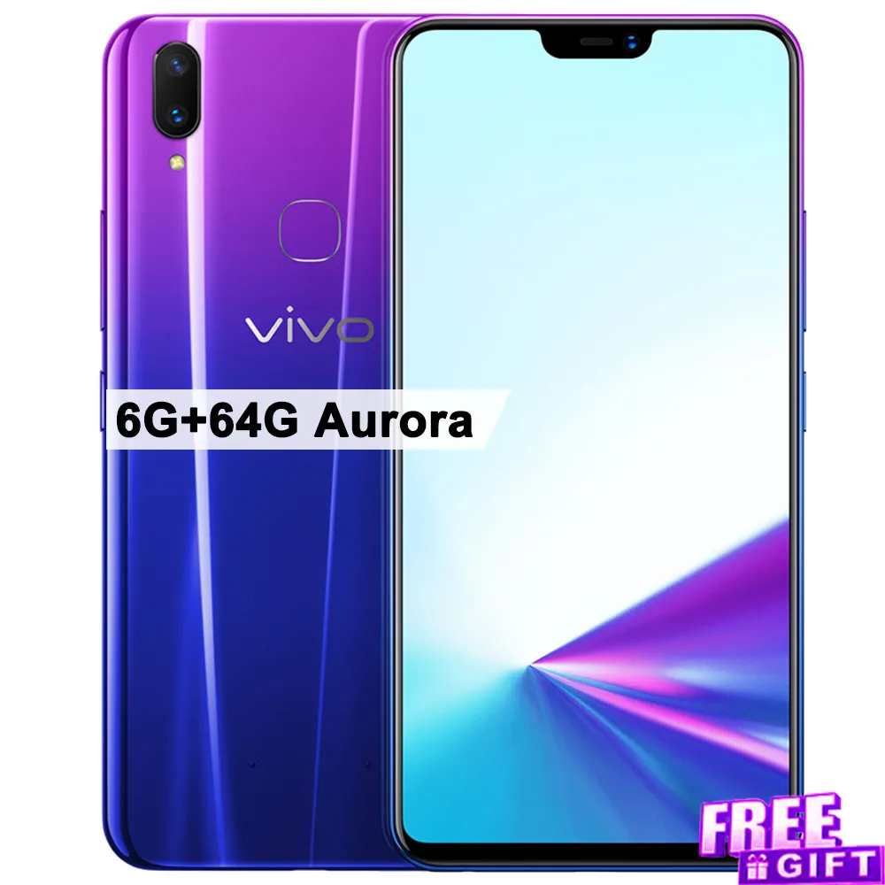 Z3X 6G 64G Aurora Мобильный телефон vivo Z3x, 6,26 дюймов, FHD, 4 Гб ОЗУ, 64 Гб ПЗУ, Восьмиядерный процессор Snapdragon 660, двойная камера 16 Мп+ 13 МП, Android 9,0, 3260 мАч - Цвет: Z3X 6G 64G Aurora