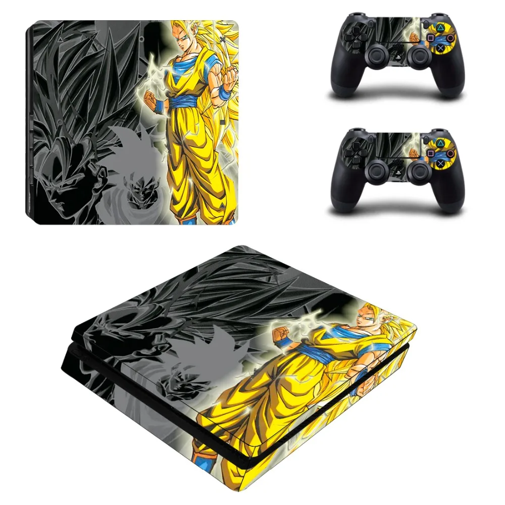 Виниловая наклейка Dragon Ball и Super Goku PS4 Slim Skin для консоли Playstation 4 2 контроллера |