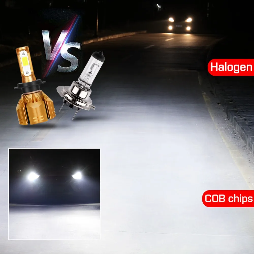 Светодиодные лампы для автомобильных фар H1 H3 H4 H7 светодиодный 11 HB3 9005 HB4 9006 H13 9004 9007