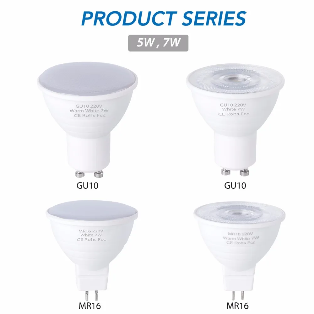 

LED Lamp Spotlight MR16 Low Consumption LED Spot Light Bulb 220V GU10 Led High Brightness 6 12leds For Ceiling Lamp Living Room