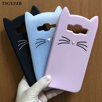 3d cartoon phone case for samsung galaxy s6 s7 edge s9 s10 plus j3 j5 pro j7 2016 2017 cute mustache cat soft silicon back cover